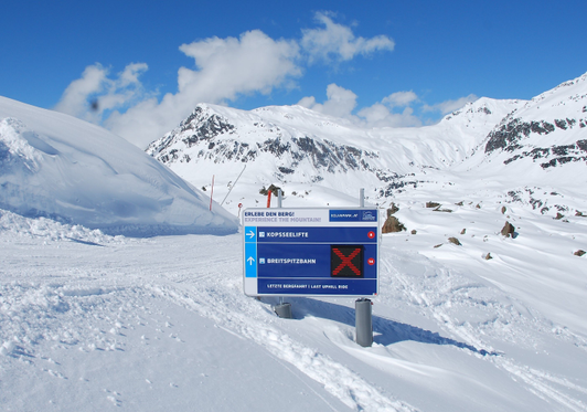 CPS for piste guidance system in the Galtür ski area