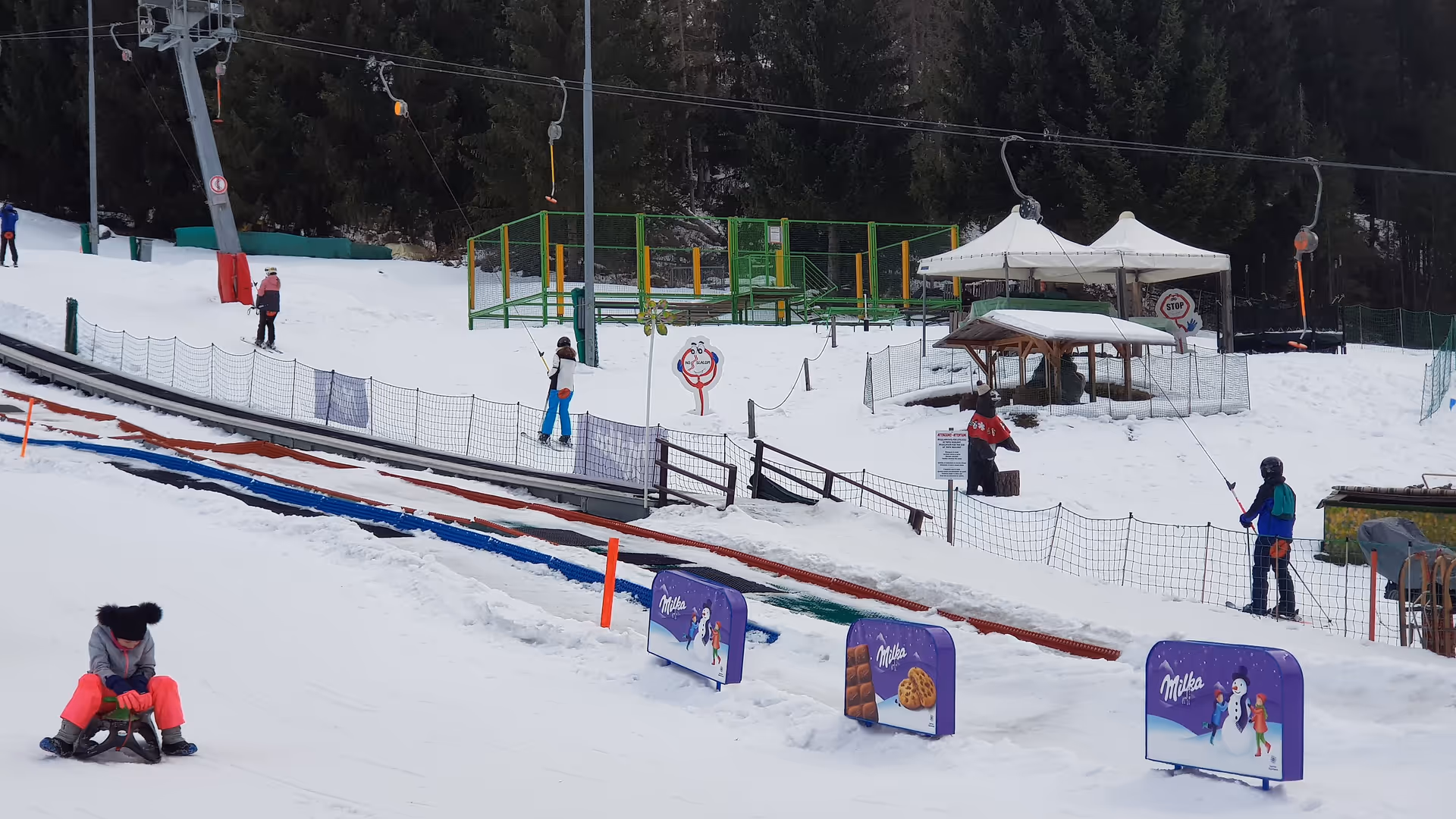 Decorazione funpark Milka