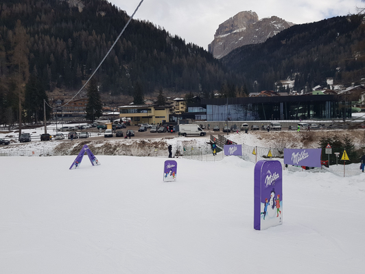Decorzione funpark con Milka