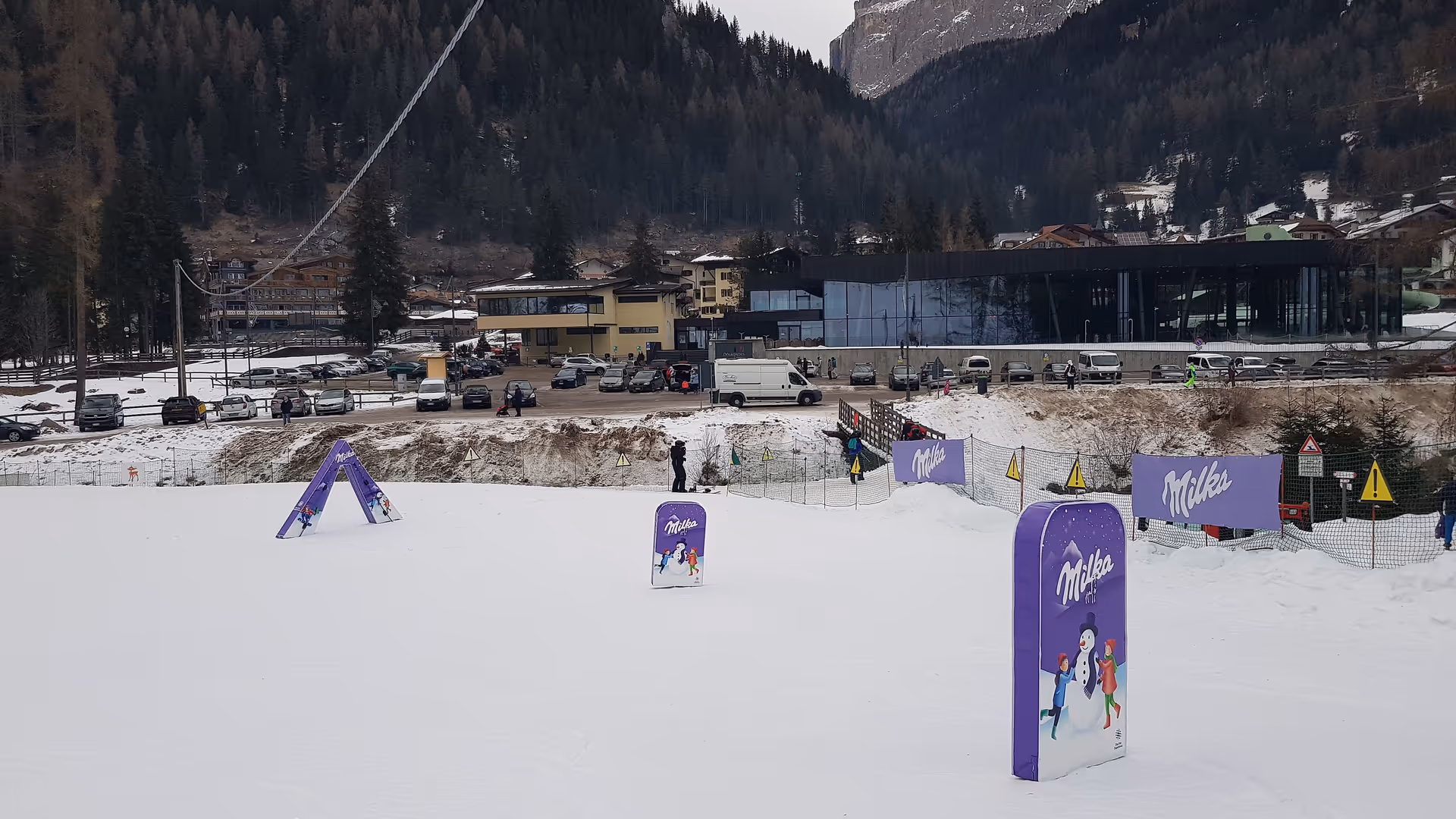 Decorzione funpark con Milka