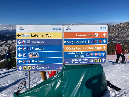 Segnaletica piste Carezza