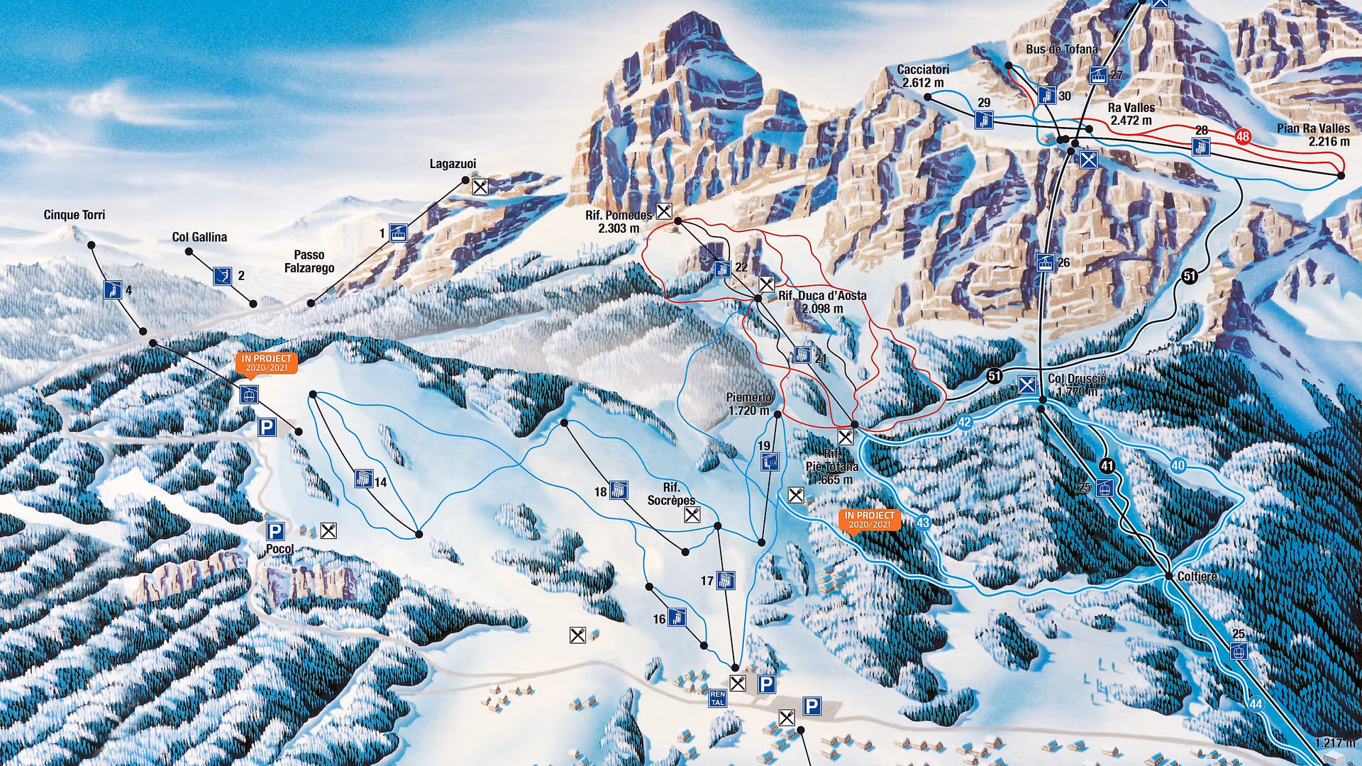 Cartina Cortina 2020