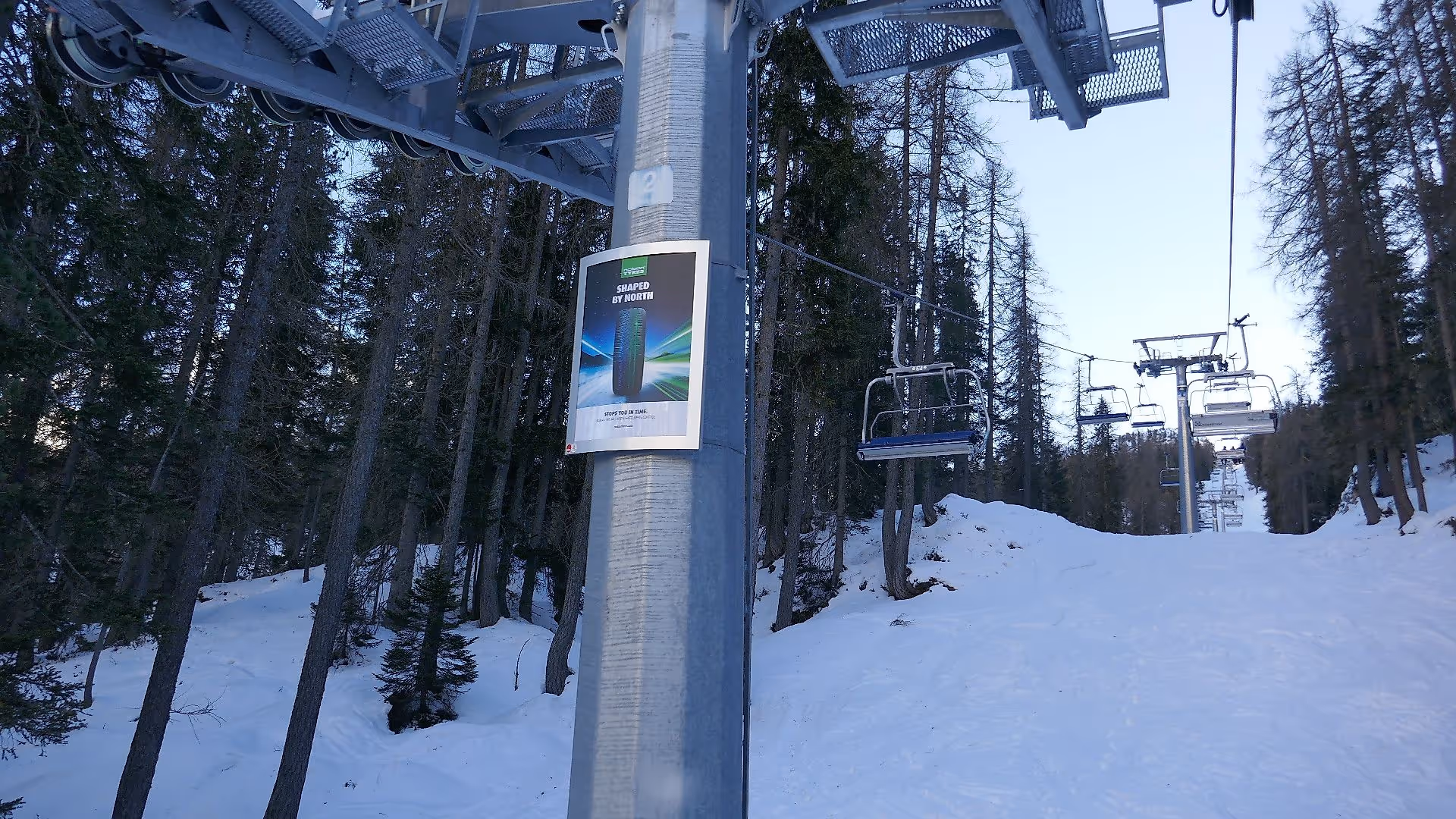 Lift tower decoration in Cortina (Faloria Ski Area).