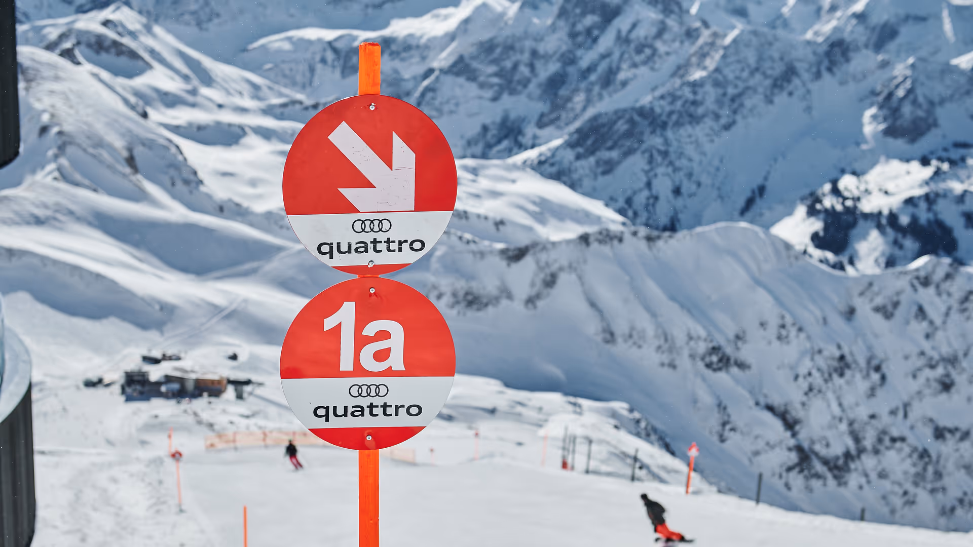 Segnaletica sulle piste del Nebelhorn in Germania