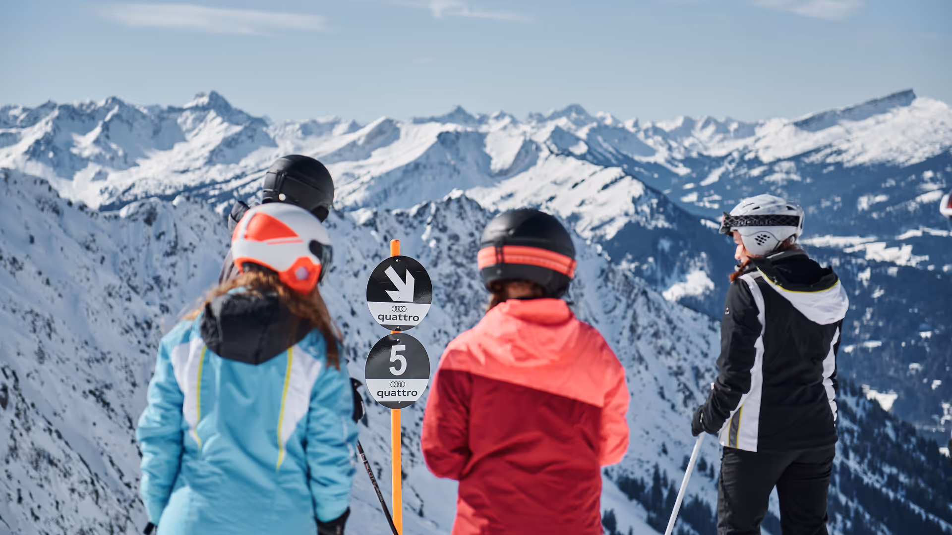 Slope markings on the Nebelhorn in Germany