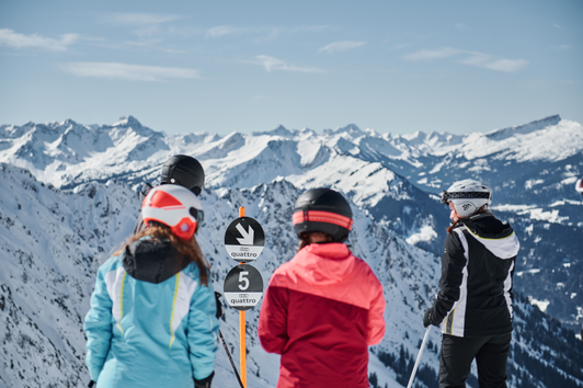 Segnaletica sulle piste del Nebelhorn in Germania