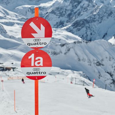 Segnaletica sulle piste del Nebelhorn in Germania