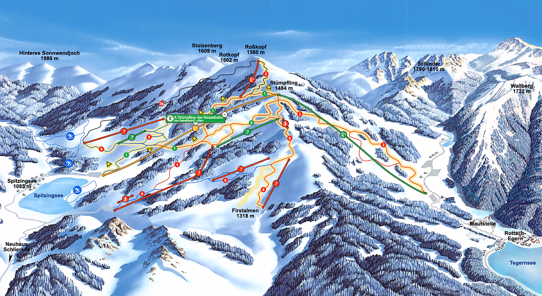 Mappa interattiva di Spitzingsee