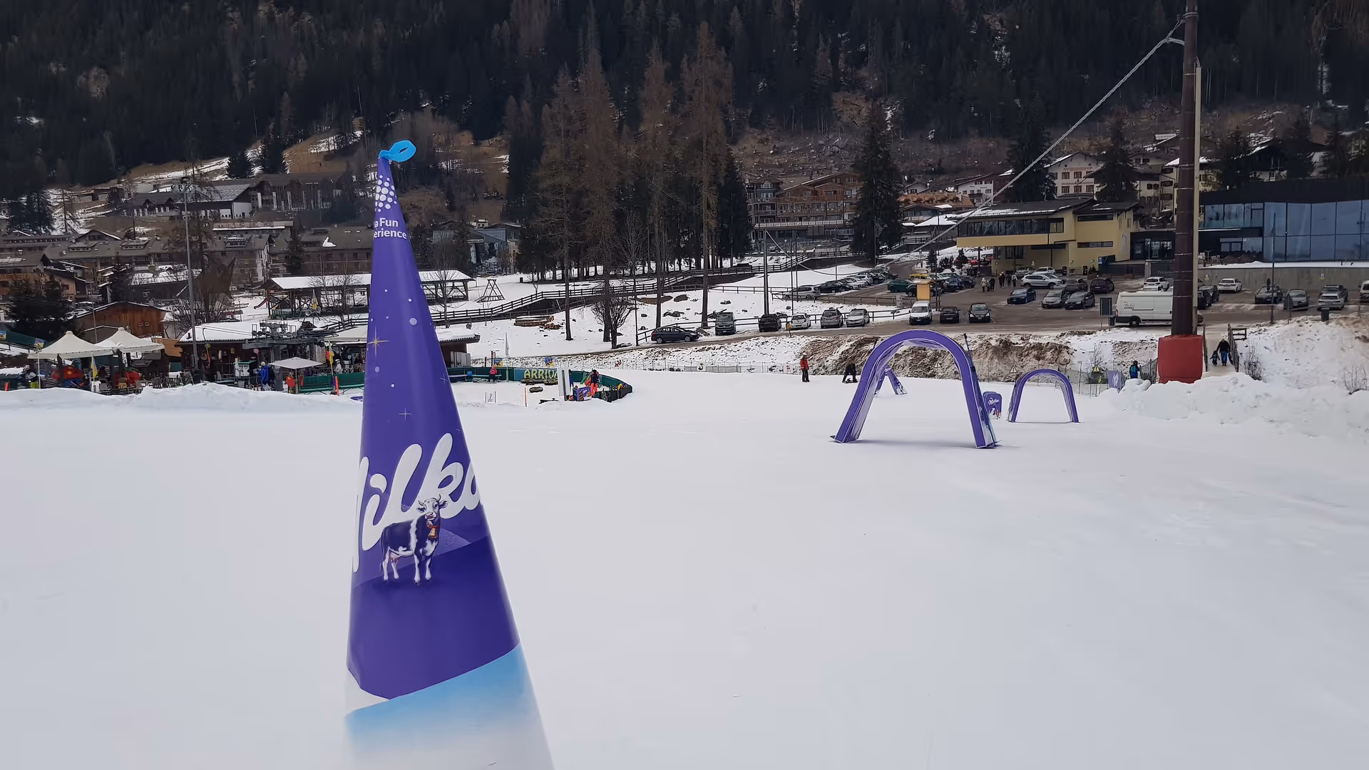 Decorazione funpark con Milka